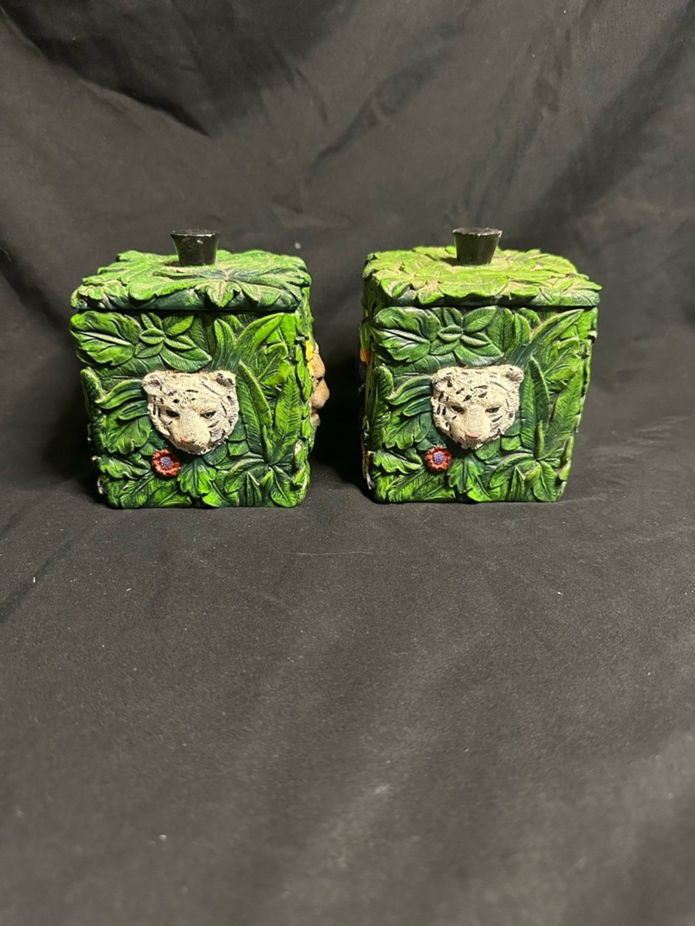 Pair of Jungle Rain Forest Animals Theme boxes